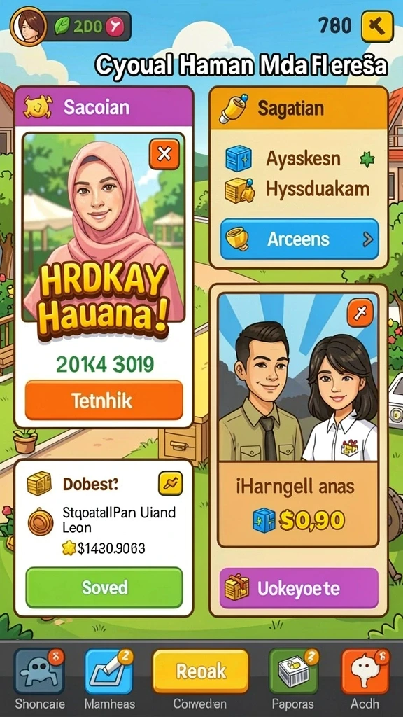 hr89 - Screenshot menggambarkan karakter utama yang menonjol.